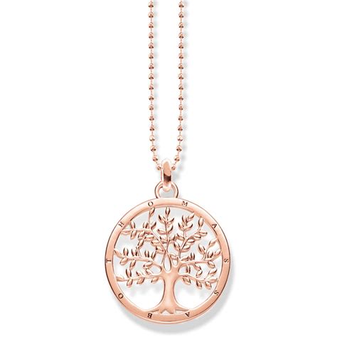 Thomas Sabo Rose Gold Plated Tree Of Love Pendant KE1660 415 40 L45V