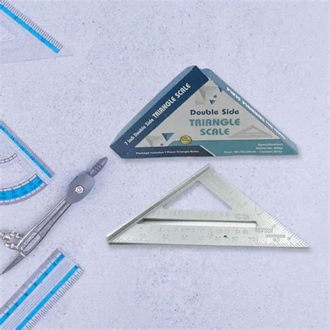 1559 Double Side Scale Triangle Measurement Hand Tool 45 Degree Triangle Ruler Home For