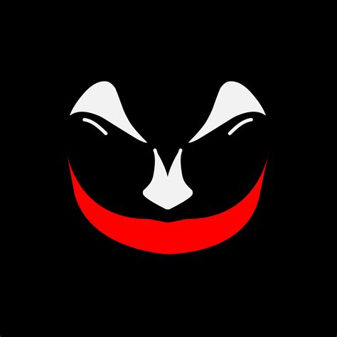 Joker clown face logo mascot design with black isolated background ...