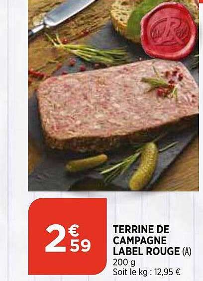 Promo Terrine De Campagne Label Rouge Chez Maximarche