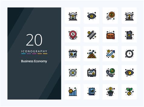 20 Economy line Filled icon for presentation 19697094 Vector Art at ...