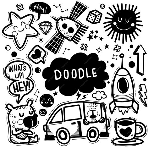 Premium Vector Hand Drawn Vector Illustration Of Doodle Set