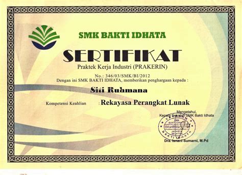 Referensi Contoh Sertifikat Akademik Terupdate Untuk Menciptakan