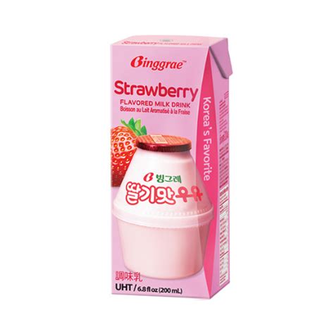 Binggrae Strawberry Flavour Milk Drink 200ml6 Pack Wecart