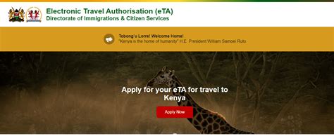 How To Apply For An Eta Visa Kenya