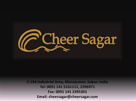 Cheer Sagar Garment Export Company PPT