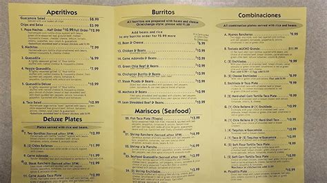 Menu at Papa Nacho's Mexican Food restaurant, Albuquerque, Louisiana ...