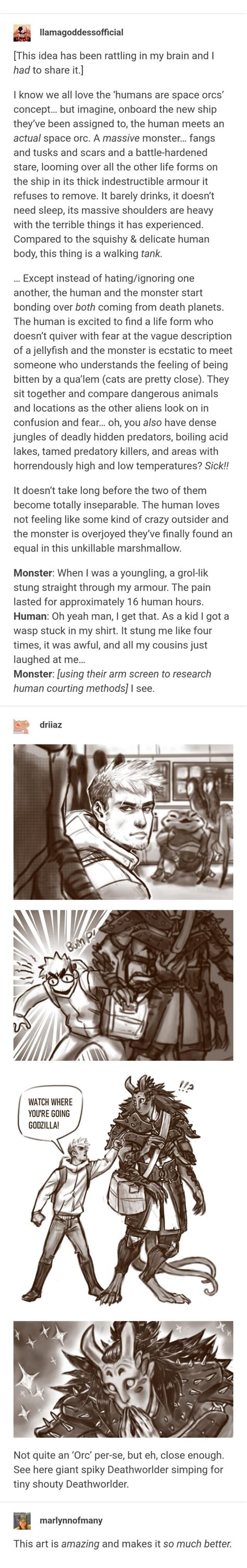 Humans Are Space Orcs Is One Of My Favorite Internet Things Rtumblr