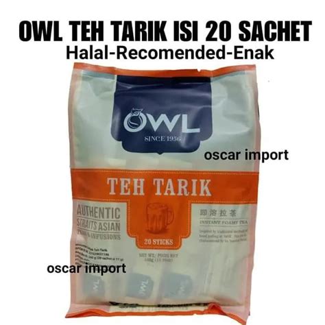 Owl Teh Tarik Singapore Isi 20 Bonus Gelas ⭐⭐⭐⭐⭐ Lazada Indonesia