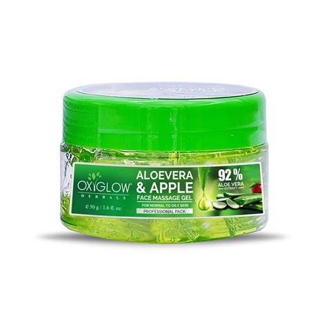 Aloe Vera And Apple Face Massage Gel For Normal To Oily Skin Oxyglow