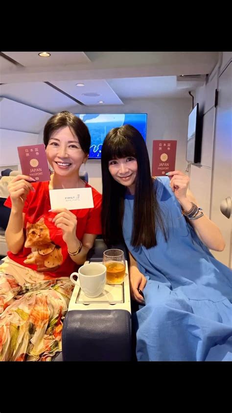 外村美姫さんのインスタグラム動画 外村美姫instagram「お友達 Shi4arai ちゃんと ファーストクラスでイタリア旅行へ