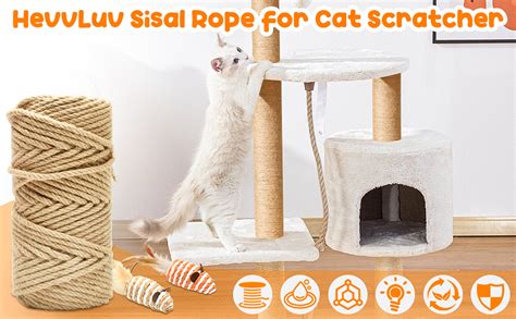 Hezzluv M Cat Scratching Sisal Rope Mm Thick Natural Jute Rope For