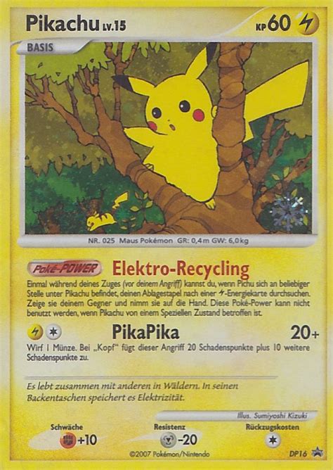 Pikachu DP16 Wert Bild Künstler Seltenheit Pokemonkarte de