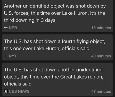 Another Unidentified Object Was Shot Down By U S Forces This Time