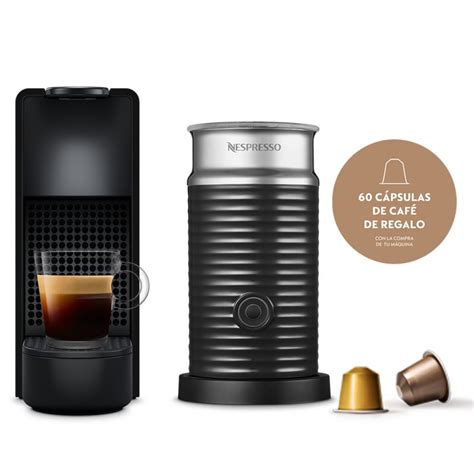 Cafetera Nespresso Essenza Mini Black Aeroccino A Kc Ar Bkne