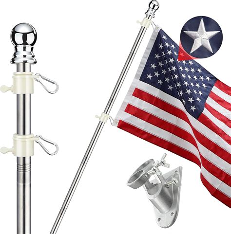 Sandegoo Flag Pole Kit For House 5ft Flag Pole With Wall