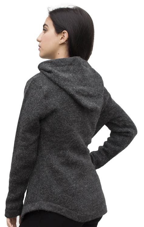 Womens Alpaca Wool Hooded Shaped Jacket Sweater Coat Ebay