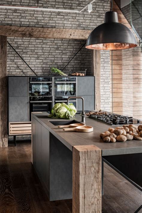 The Best Industrial Kitchen Island Ideas Iç tasarım mutfak Mutfak iç