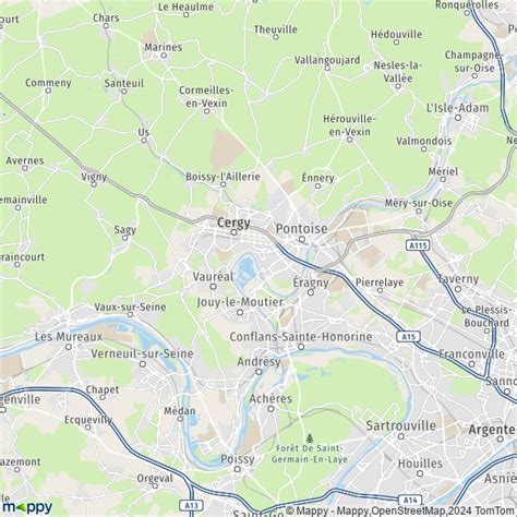 Plan Cergy Pontoise Carte De Cergy Pontoise 78780 Et Infos Pratiques