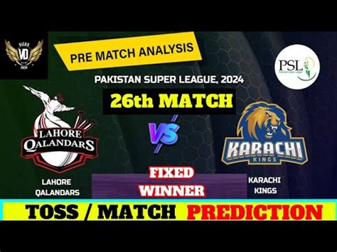 Karachi Vs Lahore Psl Th Match Prediction Karachi Vs Lahore Today