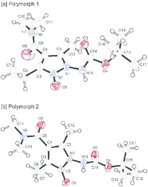 Crystal Structures Of The Two Polymorphic Forms Of 4d For Polymorph 1 Download Scientific