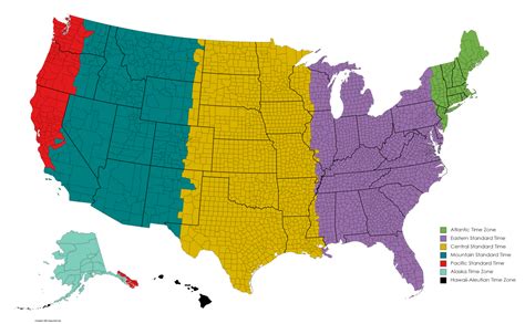 Us Maps With Time Zones