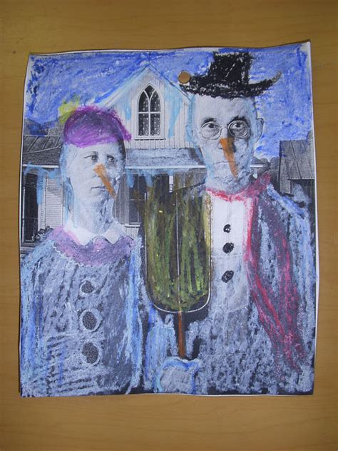 ARTASTIC! Miss Oetken's Artists: Holiday Parody American Gothic ...