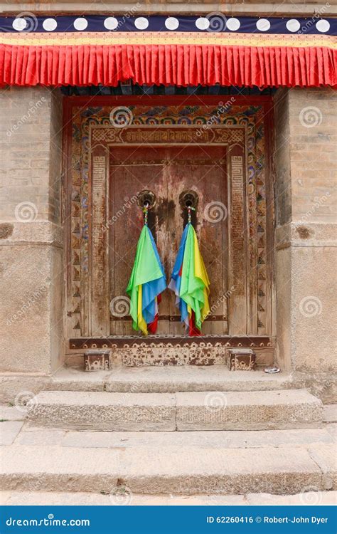 Temple Doorway Stock Photo Image Of Flags Religion 62260416