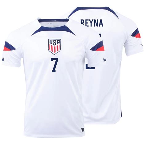 Nike Mens Usa 202223 Dri Fit Adv Home Jersey W Reyna 7 Printing