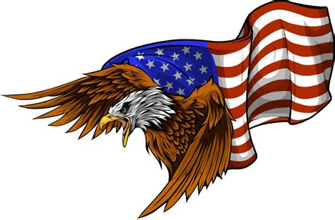 Emblems With Eagles And Usa Flags Design Element Vector Image