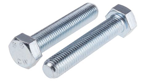 Rs Pro Bright Zinc Plated Steel Hex Hex Bolt M16 X 80mm Rs