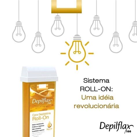 Refil Cera Depilatória Roll On Mel Natural Depilflax