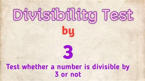 Divisibility Rule By How To Know Whether A Number Is Divisible By