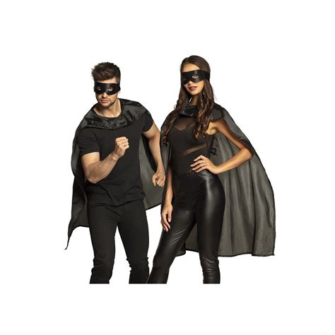 Superhelden Cape Met Masker Zwart Jokershop Be Verkleedwinkel