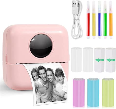 Gukkk Mini Printer Mobile Photo Printer Portable Mini Photo Printer