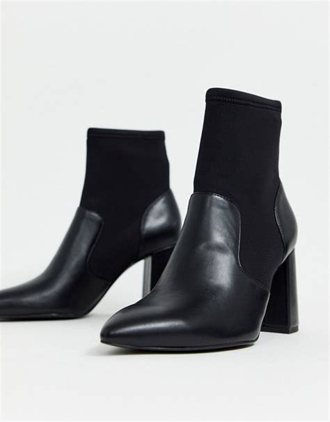 Stradivarius Heeled Boot In Black ASOS Boots Womens Boots Ankle