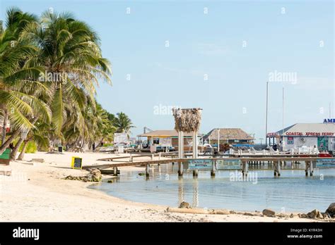 San Pedro Belize November 25 The Coastal View Of The Ambergris Caye