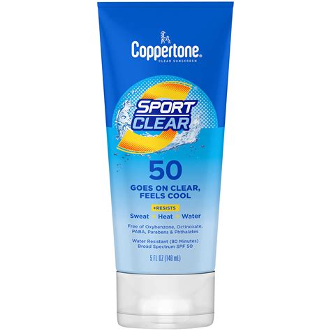 Amazon Coppertone Sport Clear Sunscreen Lotion Spf Water