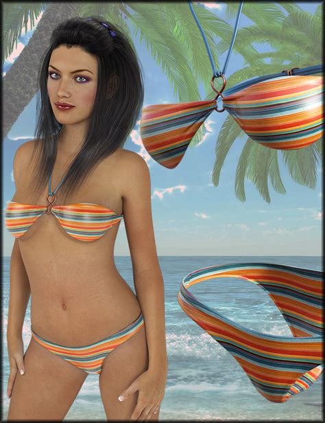 Halter Neck Bikini Textures Daz 3D