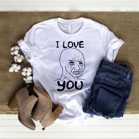 Simp I Love You Funny Crying Wojak Meme T Shirt Ls Hoodie