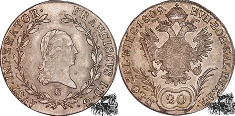 20 Kreuzer 1809 C Österreich f stplfr MA Shops