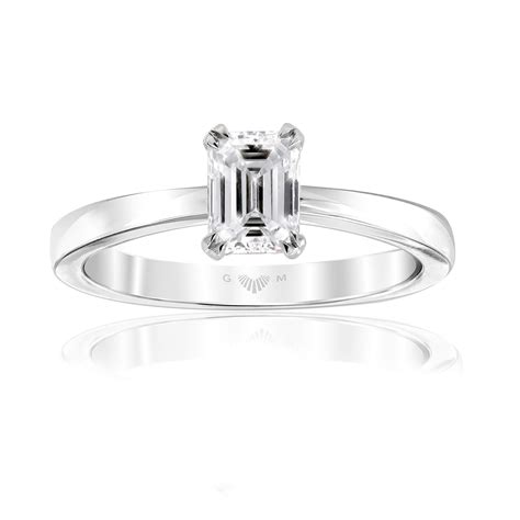 Celeste 0 70ct Emerald Cut Fvs2 Diamond Engagement Ring Gerard Mccabe