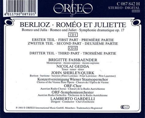 Brigitte Fassbaender Nicolai Gedda John Shirley Quirk Berlioz