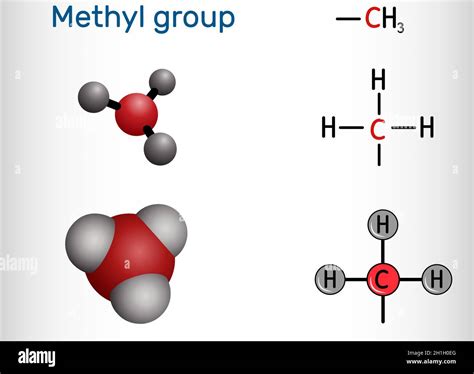 Methyl group (Me), CH3. It is alkyl functional group, structural unit ...