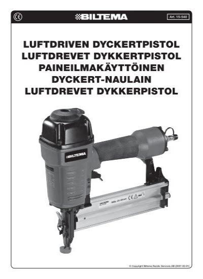 Luftdriven Dyckertpistol Luftdrevet Dykkertpistol Biltema