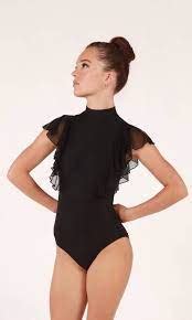 MA Preloved Solo Kinetic 2 Piece Black Frill Leotard Mesh Cullottes