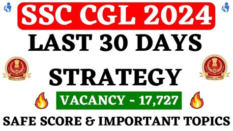 Last 30 Days Strategy For SSC CGL 2024 Revision Strategy To Score