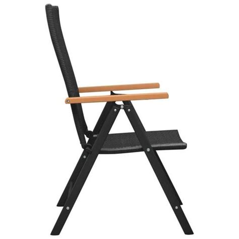 Atyhao Chaises De Jardin Pcs R Sine Tress E Noir Ab