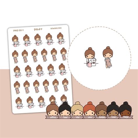 Sewing PMD People Stickers Planner Stickers PMD50 Etsy