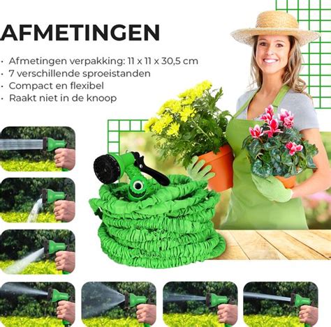 Md Goods Uitrekbare Tuinslang Tot Meter Tuinsproeier Tuin